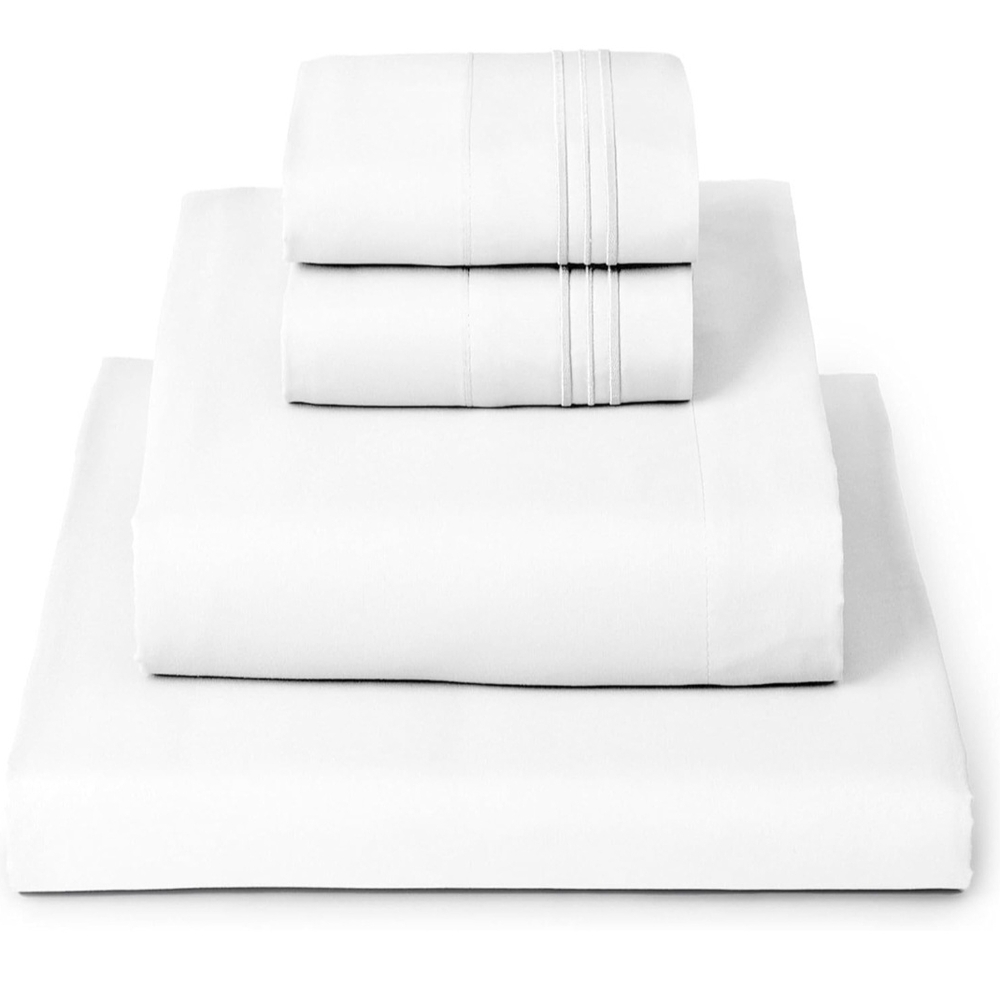 New Luxury White Sheet Set-Queen Or Twin